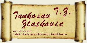 Tankosav Zlatković vizit kartica